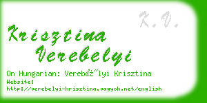 krisztina verebelyi business card